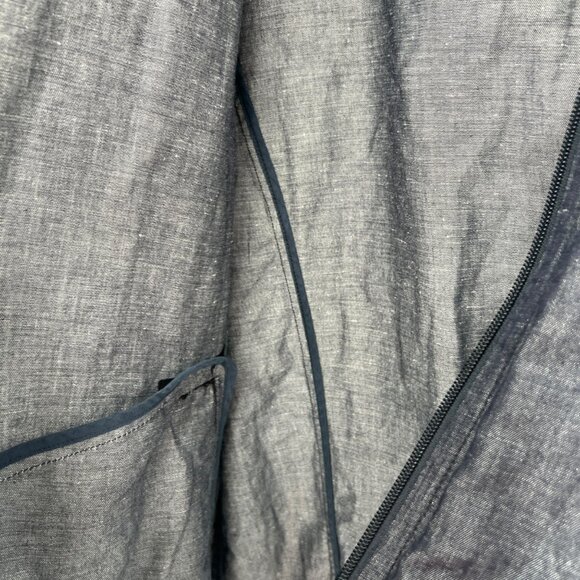 Robert Barakett Harrison Bomber Jacket Cotton Linen Blend Navy Blue Size XL - Picture 10 of 15